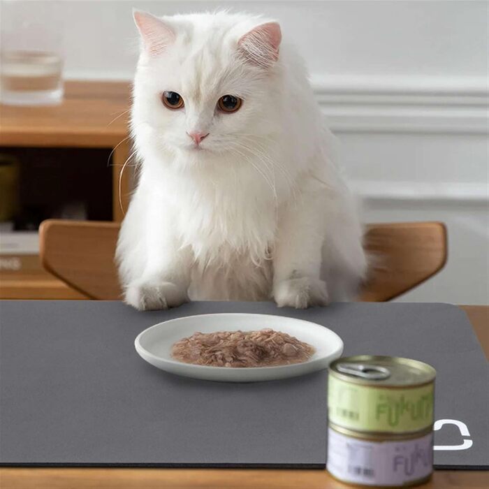 Підкладка під миску для собак та котів GIBZ, абсорбуюча, з діоксиду кремнію, неслизька, 45x60 см, темно-сіра