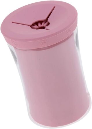 Миска для миття лап собакам, рожева | Чистяча щітка для лап собак