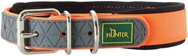 Нашийник для собак HUNTER Convenience Comfort, нейлон, неопрен, неоново-жовтий, розмір S (40 см)