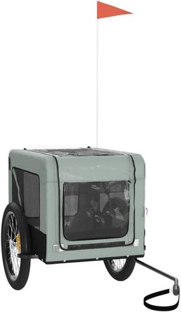 Причіп для велосипеда для собак, сірий та чорний, Oxford-Gewebe & Eisen, для собак та котів