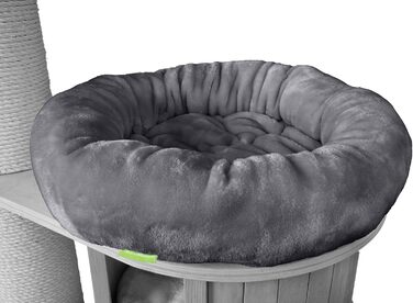 Крісло-лежанка для котів Kratzbaumland Klettbettchen, сумісне з Natural Paradise та Woody, замінна частина (преміум-плюш), сіре, 47 см