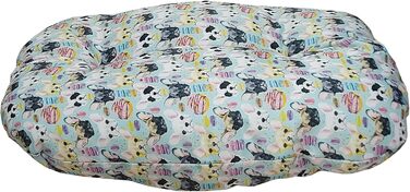 М'яке лежаче ліжко для собак та котів Ovales – Комфортний килимок для тварин, Made in Italy, блакитний (Chiwa)