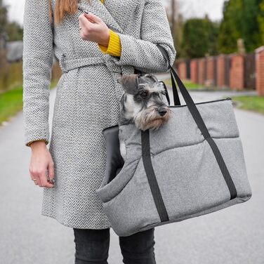 Сумка-переноска для собак та котів, чорна, Minky, 38x28x28 см, до 10 кг