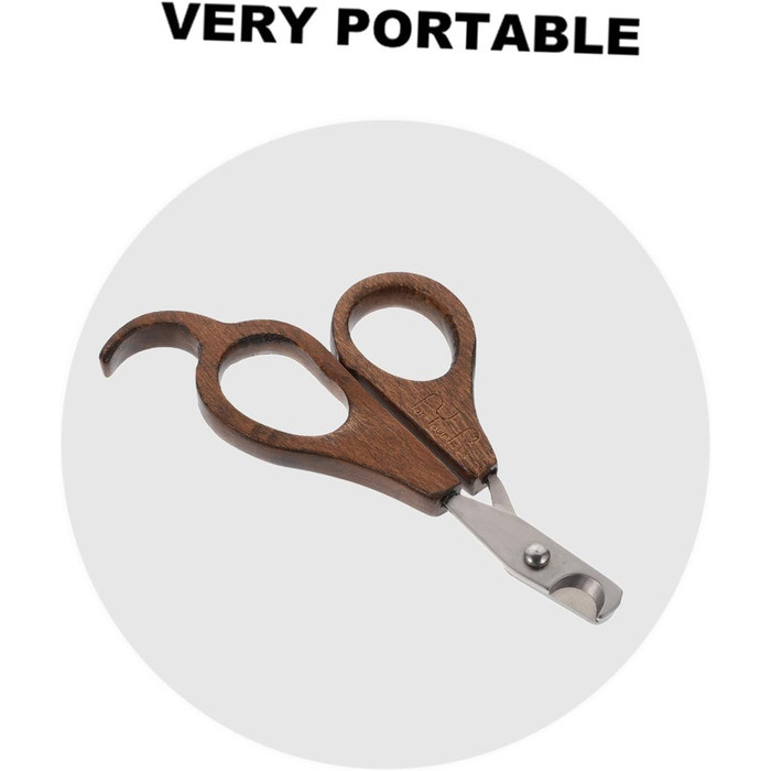 Набір з 3 шт. ножиці для стрижки кігтів домашнім тваринам BESPORTBLE - для собак, котів, дерев'яні, коричневі