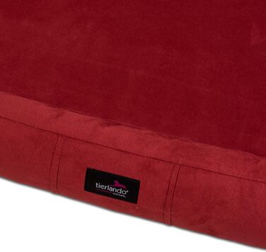 Ортопедичне ліжко для собак Tierlando® Pluto Ortho VISCO з віскоеластичної піни та м'якого велюру, 130x100 см, сірий графіт (PLV5)