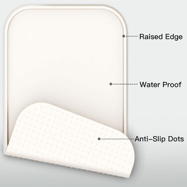 Підкладка під годівницю для тварин Feedoo: стійка до деформації, з піднятим бортиком, водонепроникна силіконова вставка, неслизька основа, захищає підлогу, BPA-free, придатна для миття в посудомийній машині