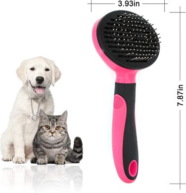 Uhomy Щітка для грумінгу домашніх тварин, самоочисна, для собак та котів, видаляє ковтуни та бруд