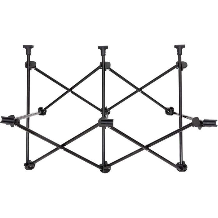 Ліжко для собак KingCamp підвищене, вуличне, чорне 57x57x23 см (L 121x68x30 см) - дихаючий сітчастий матеріал, антиковзні ніжки