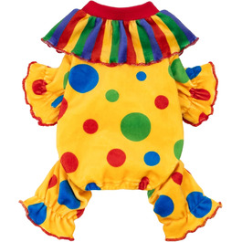 Костюм клоуна для собак Fitwarm на Хелловін, жовтого кольору, розмір M, для маленьких собак