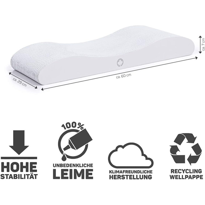 Котячий когтеточка CanadianCat Comet White Edition - L (60 x 29 x 7 см)