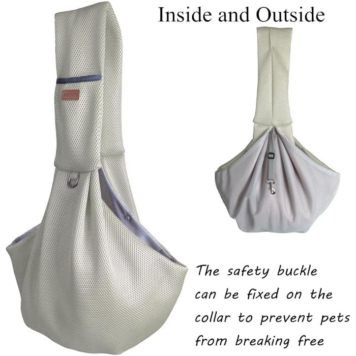 Транспортна сумка для собак та котів на плечі, дихаюча, для прогулянок та подорожей, бежева