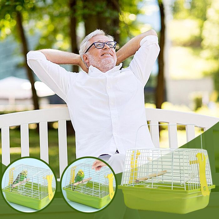 Клітка для птахів та дрібних тварин Vogelkäfig з ручкою: переносний варіант для папуг, синиць та інших