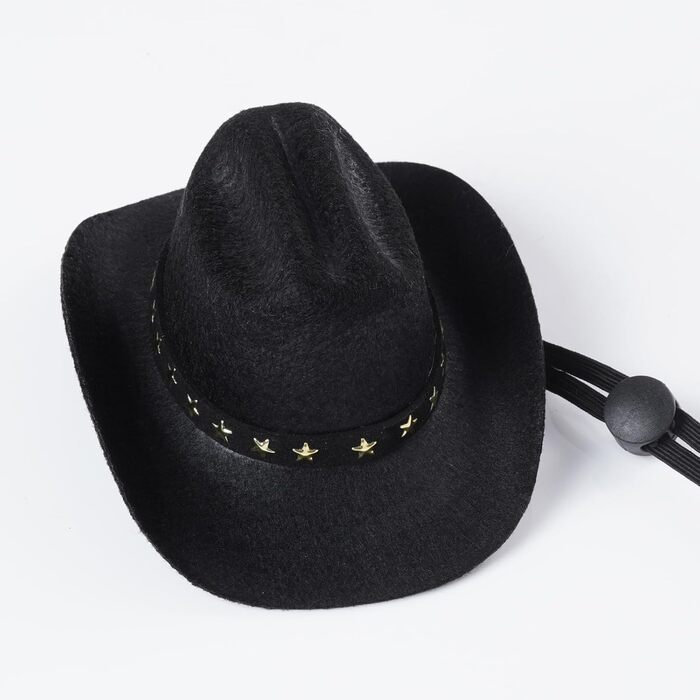 Костюм ковбоя для домашніх тварин, костюми на Хелловін для собак та котів, розмір M, чорний колір