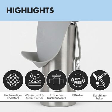 Paula Hundetrinkflasche 500 мл: портативна пляшка для води для собак | Пляшка для собак