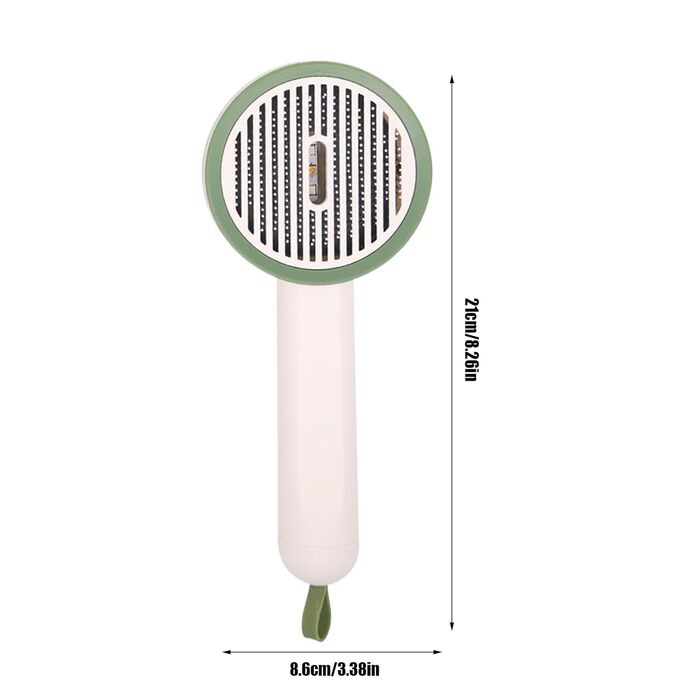 Гладка щітка для котів та цуценят - вичісувальний гребінь проти випадання шерсті, портативна щітка з кнопкою розплутування для довгошерстих котів