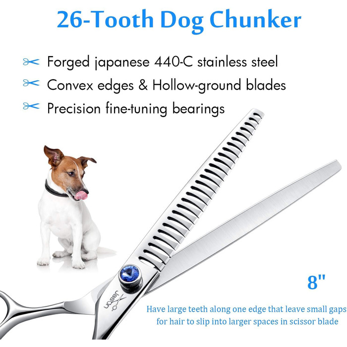 Професійна ножиці для грумінгу собак та котів Chunker 8.0'