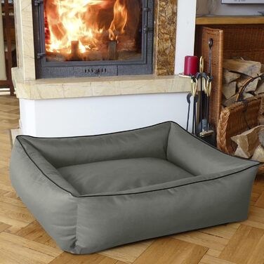 Лежак для собак BedDog MAX XXL, знімний чохол, сірий, для великих порід