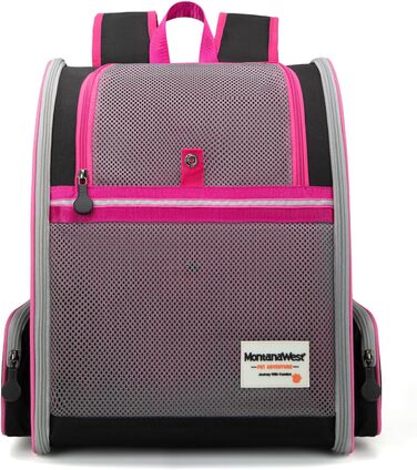 Рюкзак-переноска для котів і собак Montana West MWP-B100PK, дихаюча сітка, для малих і середніх порід, для подорожей, прогулянок, кемпінгу