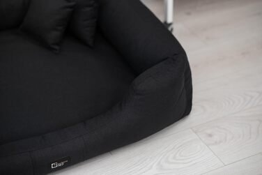 Ортопедичне ліжко для собак Bruno Grosse, середнього та малого розміру - подушка для собак, килимок для собак з тканини Aura - Memory Foam, м'яке, довговічне, стійке до зношування та розривів (XXXL, Чорний)