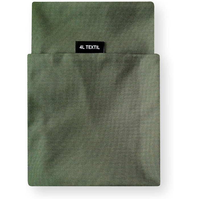 Подушка для собак 4L Textil ZOE, знімний чохол, для великих собак, 100x80 см, темно-зелена, з блискавкою, прана, ортопедичний лежак