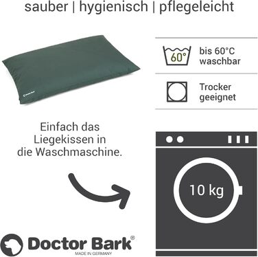 М'яке ліжко для собак великих порід Doctor Bark GreenLabel - XL, зелене, легко миється