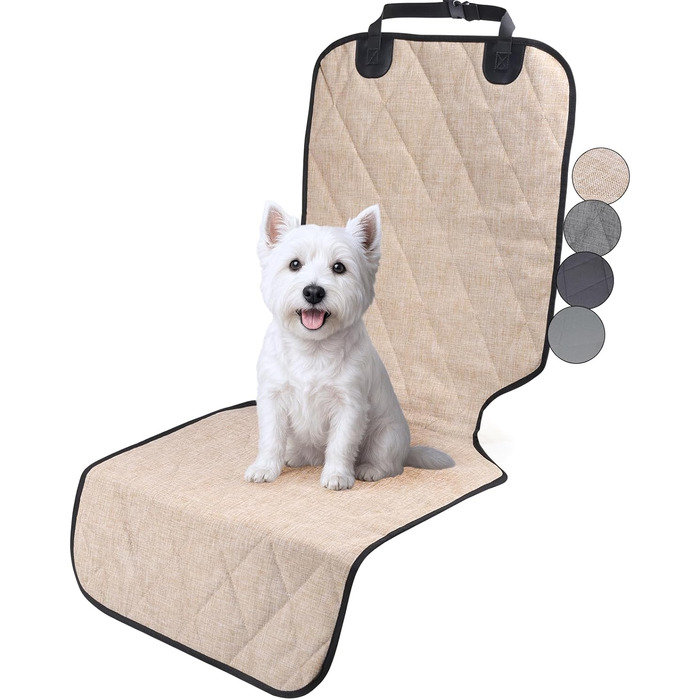 Чохли на автосидіння для собак VIVAGLORY, універсальні, степвані, 600 Denier Oxford, для більшості авто, SUV та універсалів, Heather Black, розмір (ширина: 63 см)