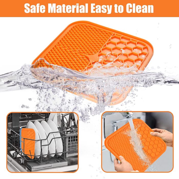 Силіконовий лизун для собак та котів AiQInu, 2 шт. з лопаткою, повільний годівник, для грумінгу та догляду за кігтями