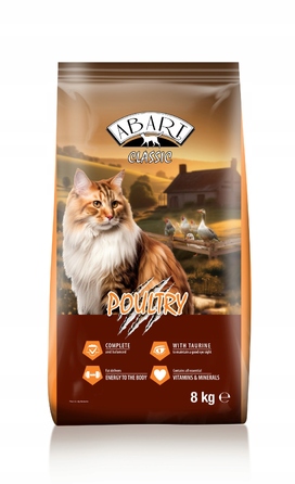 Сухий корм для дорослих котів Abart Classic з птицею, 8 кг