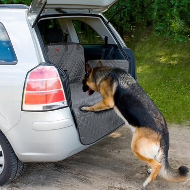 Захист для багажника авто Joejoy для собак з боковими та захистом від порогів, універсальний, вологостійкий, стійкий до подряпин, легко чиститься, килимок для багажника (185 x 105 см)