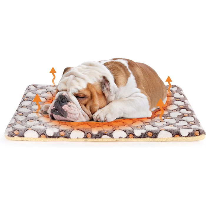 М'який лежак для собак та котів середнього розміру, 80x60 см, сірий, з сердечками, прання дозволено