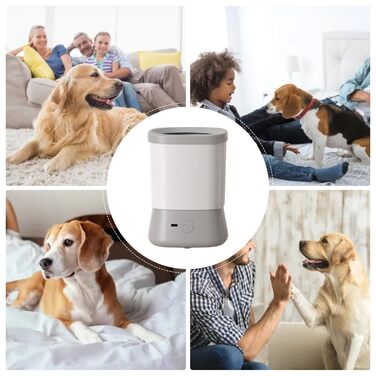 Очисник лап для собак Walopola – портативний скребок для лап з бризкозахистом, 2 швидкості, аксесуар для купання лап, ідеально для кемпінгу, подорожей, щоденних прогулянок (сірий)