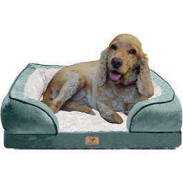 Ортопедичне ліжко для собак Traumreiter, 70x50 см, зелене. Підходить для собак середніх порід. Ліжко-корзина, коврик, лежанка для собак