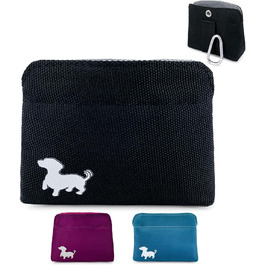 Сумка для ласощів Swaggly Leckerlibeutel – для дресирування собак, маленьких собак, з магнітною застібкою, чорна з червоною (сірою) внутрішньою стороною