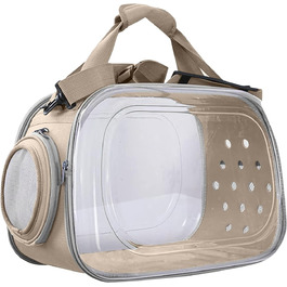 Транспортна переноска для собак та котів PETCUTE, складана та миюча, для подорожей літаком, хакі