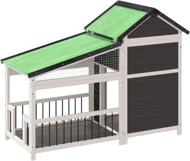 vidaXL Будка для собаки сіра 143x60,5x109 см масив сосни