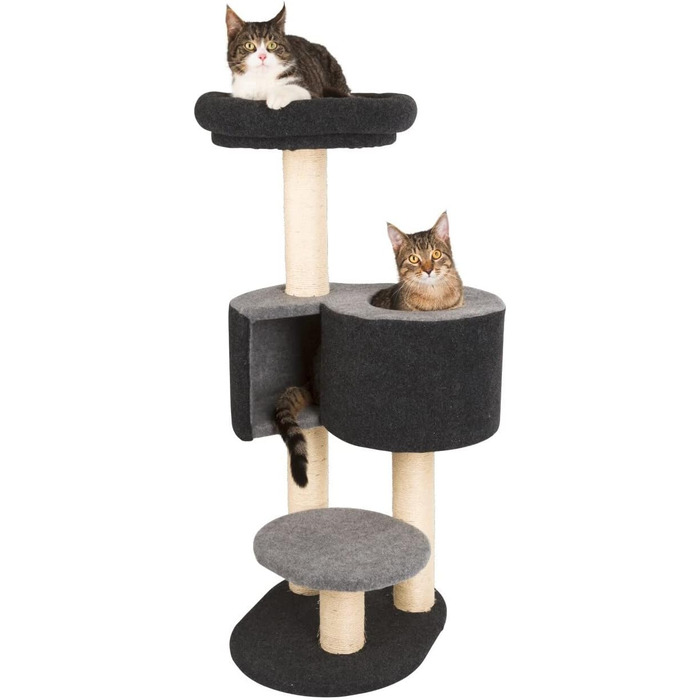 Дряпка для котів Kerbl Fridolin з фетру, сірого кольору, розмір до 55x52x106 см