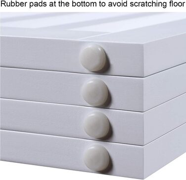 Захисний бар'єр для собак Unipaws - відбійник для сходів без свердління, дерев'яне дитяче ворота, білий (4 елементи, 61 см) 204 x 61 см