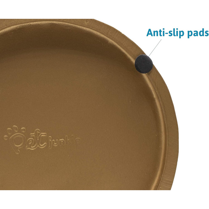 Підставка для годівлі собак Pet Junkie Terrazzo з мискою з нержавіючої сталі, велика, біла