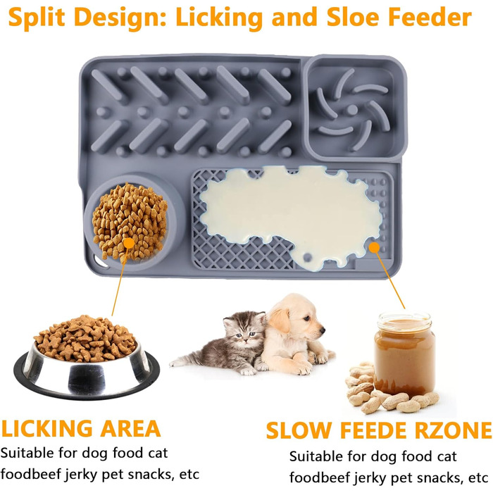 Лежанка-заспокійник для собак Schleckmatte Hund 30x20.5 см з присосками, антиковзаюча, BPA-Free, для повільного годування, зменшує тривожність під час купання, грумінгу та тренувань