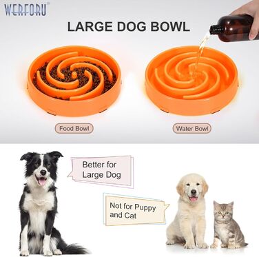 Напувачка для собак Slow Feeder, інтерактивна миска, безпечна та міцна, екологічна (L, помаранчевий)