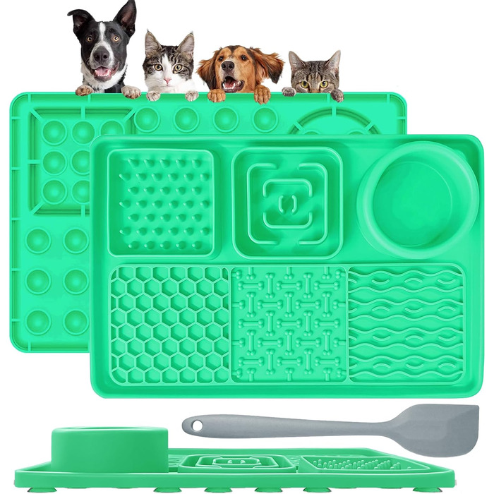Шлека для собак Cooltto з лотком та шпателем: силіконова підстилка з присосками для миття, грумінгу та догляду за кігтями. Модель C & A