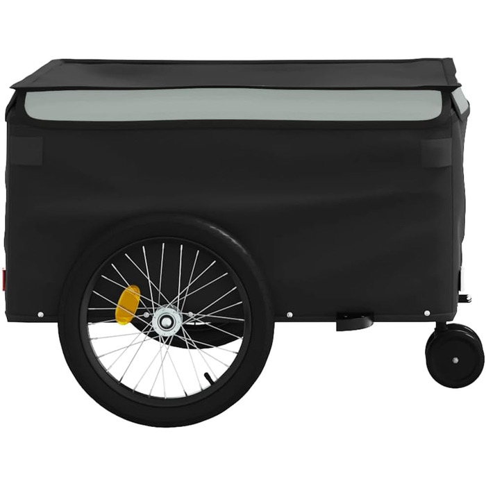 Причіп для велосипеда, причіп для собак, чорний та сірий, 45 кг, для перевезення покупок, компактна упаковка, легка збірка