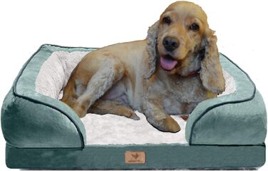 Ортопедичне ліжко для собак Traumreiter, 70x50 см, зелене. Підходить для собак середніх порід. Ліжко-корзина, коврик, лежанка для собак
