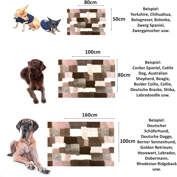 Килимок для собак Elropet Premium 30mm Vetbed (S/M/L) - Diamond Braun (160x100 см)