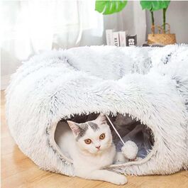 Тунель для котів з подушкою