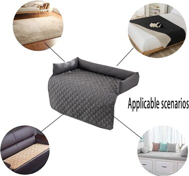 Зручне ліжко для собак та котів, водонепроникна підстилка, 75x120 см, коричнева