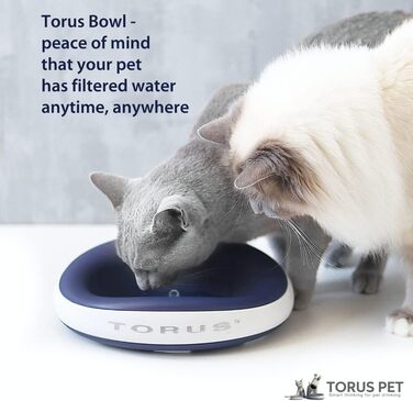 Автоматична поїлка для котів і малих собак Torus Pet Mini, з вугільним фільтром, 1 л, портативна, антимікробна, BPA-free