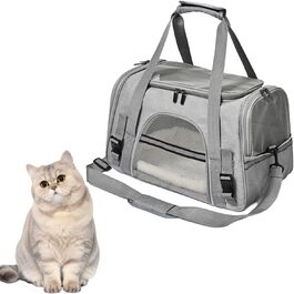 Транспортна сумка для кота та собаки, переноска для тварин з підстилкою, портативна, м'яка, складна, для цуценят та кошенят, дозволена авіакомпаніями