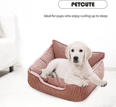 Ортопедичне ліжко для собак Petcute знімний, миючий чохол, антиковзаюче, для маленьких собак, червоний