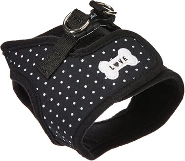 Шлея для собак Puppia Dotty B, м'яка нейлонова з принтом у горошок